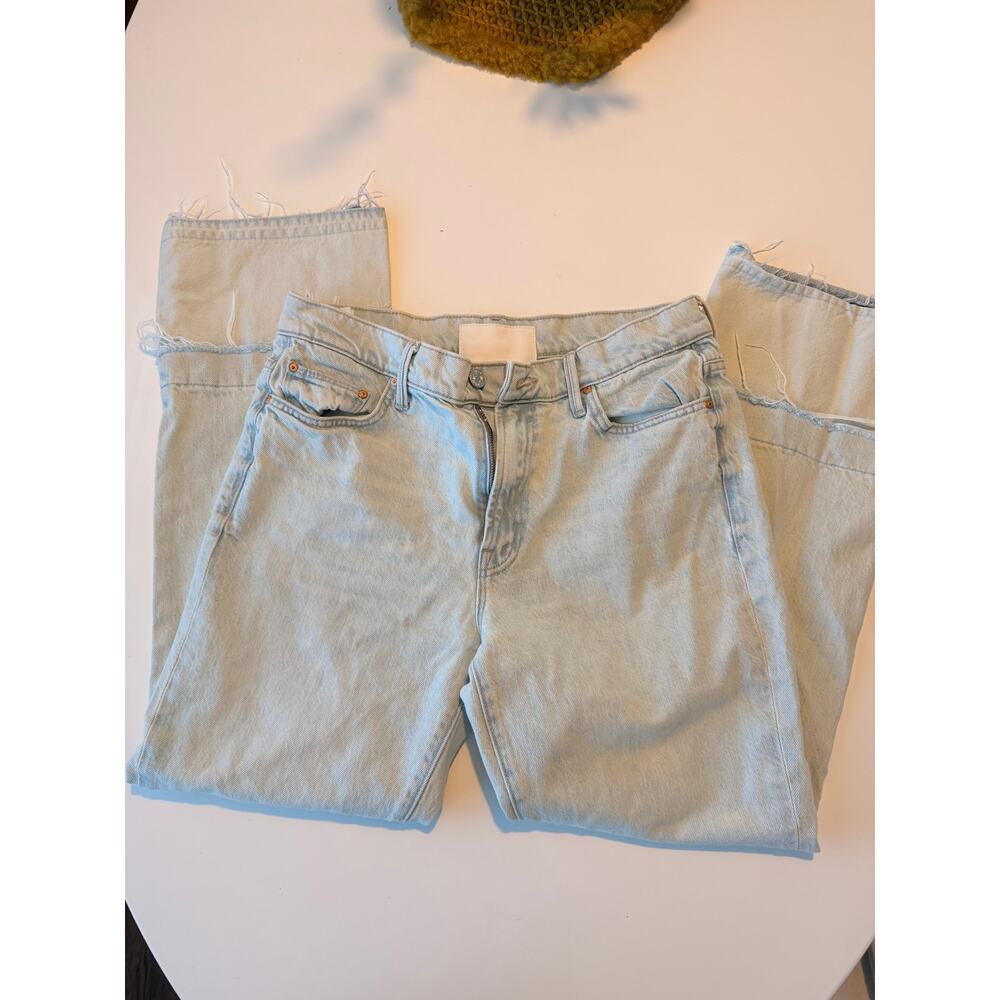 MOTHER low rise dual tone ankle fray jeans - Size 29